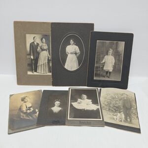 Antique Victorian Portrait Studios Cabinet Cards Photos De Boer Family Illinois